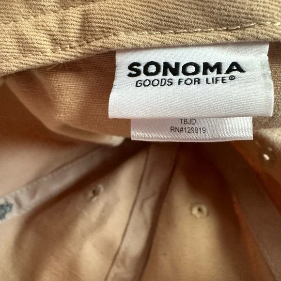 Sonoma Unisex 100% cotton embroidered tan cap with adjustable strap - Picture 4 of 5